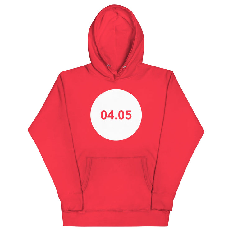 Red 04.05 Circle Hoodie — front